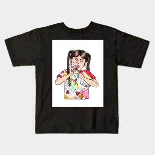 Condiment Girl Kids T-Shirt